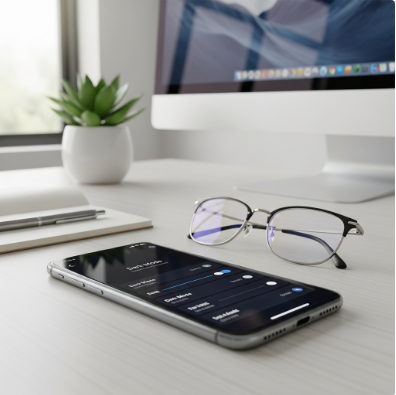 다크 모드, 야간 모드 설정으로 완벽한 시력 보호