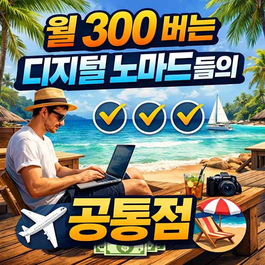 월 300 버는 디지털 노마드들의 공통점