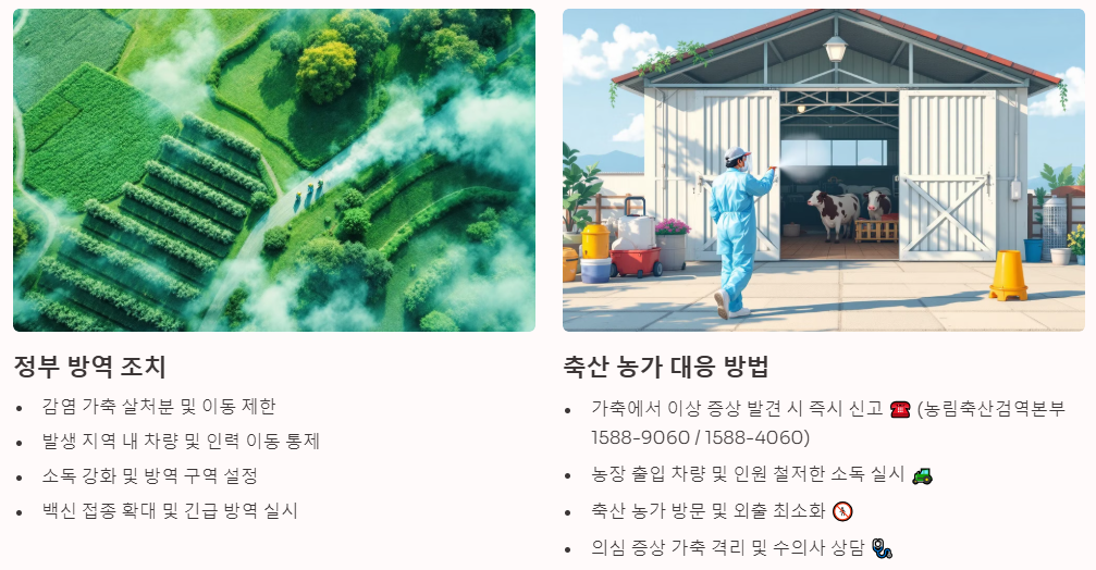 구제역 발생시 대응 방법