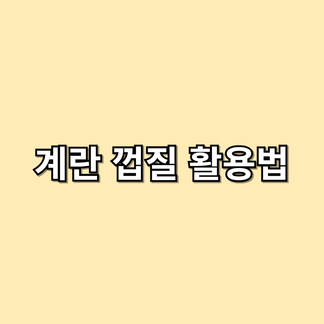 계란 껍질 활용법