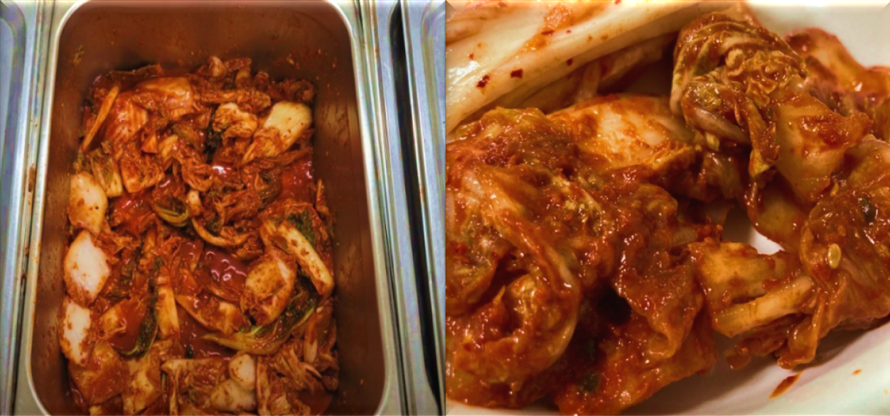 매일-아침-담그는-김치와-셀프바에-놓여진-김치-코너