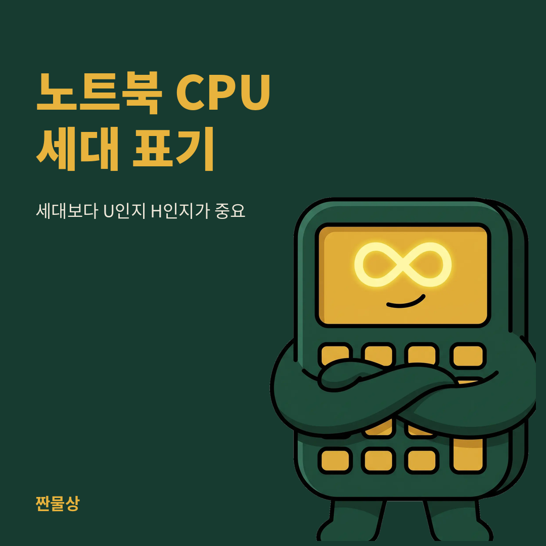 노트북 CPU 세대 U시리즈 H시리즈