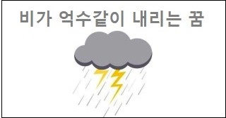 비가 억수같이 내리는 꿈