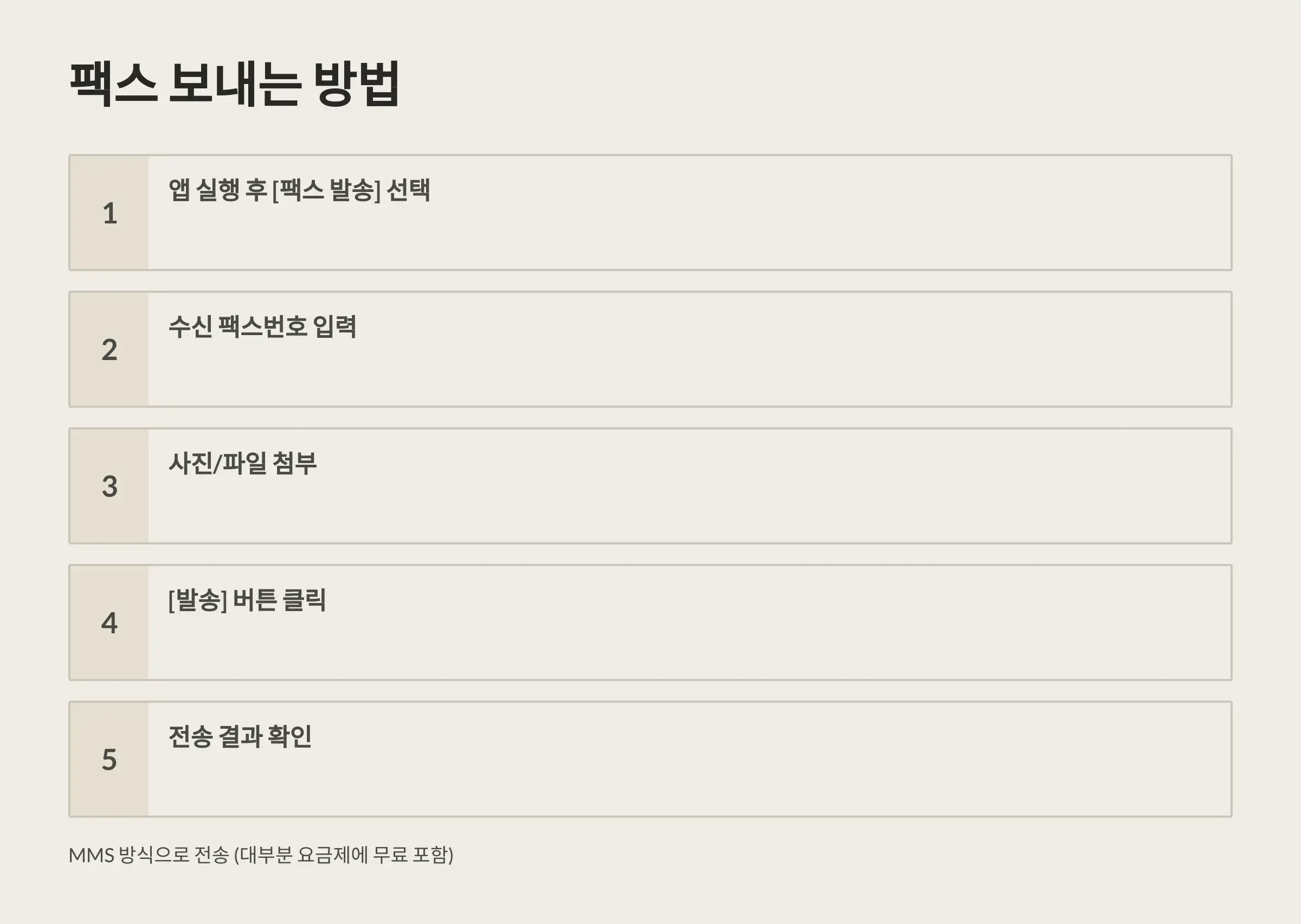 팩스 보내는 방법 (송신)