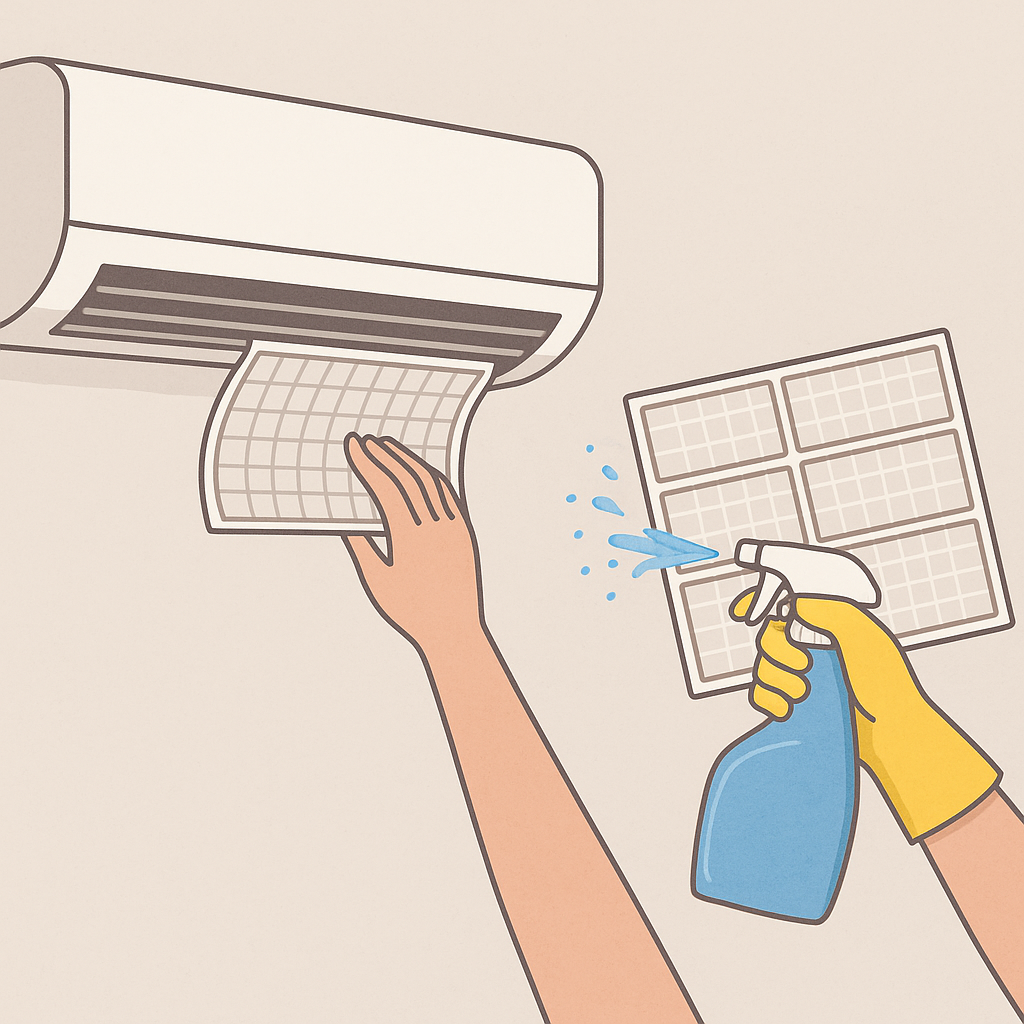 에어컨 필터 청소