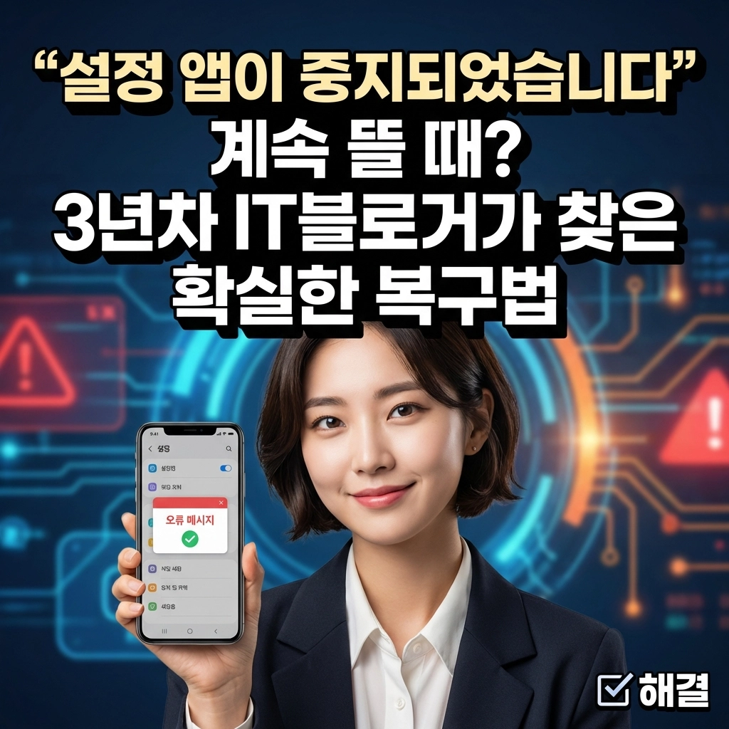 설정 앱이 중지되었습니다 계속 뜰 때 3년차 IT블로거가 찾은 확실한 복구법
설정 앱이 중지되었습니다 계속 뜰 때 3년차 IT블로거가 찾은 확실한 복구법