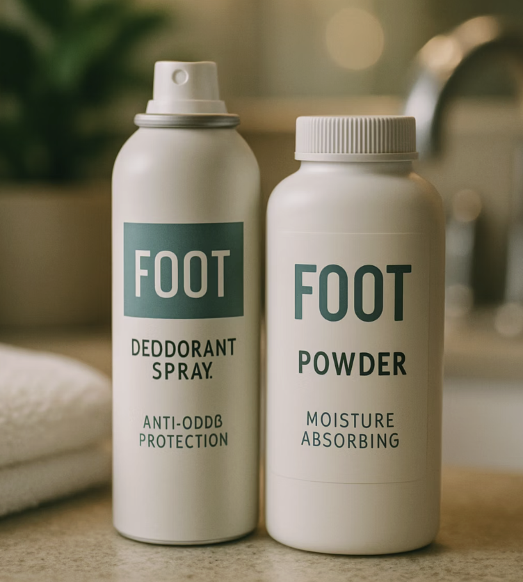 발에도 데오드란트가 필요해요