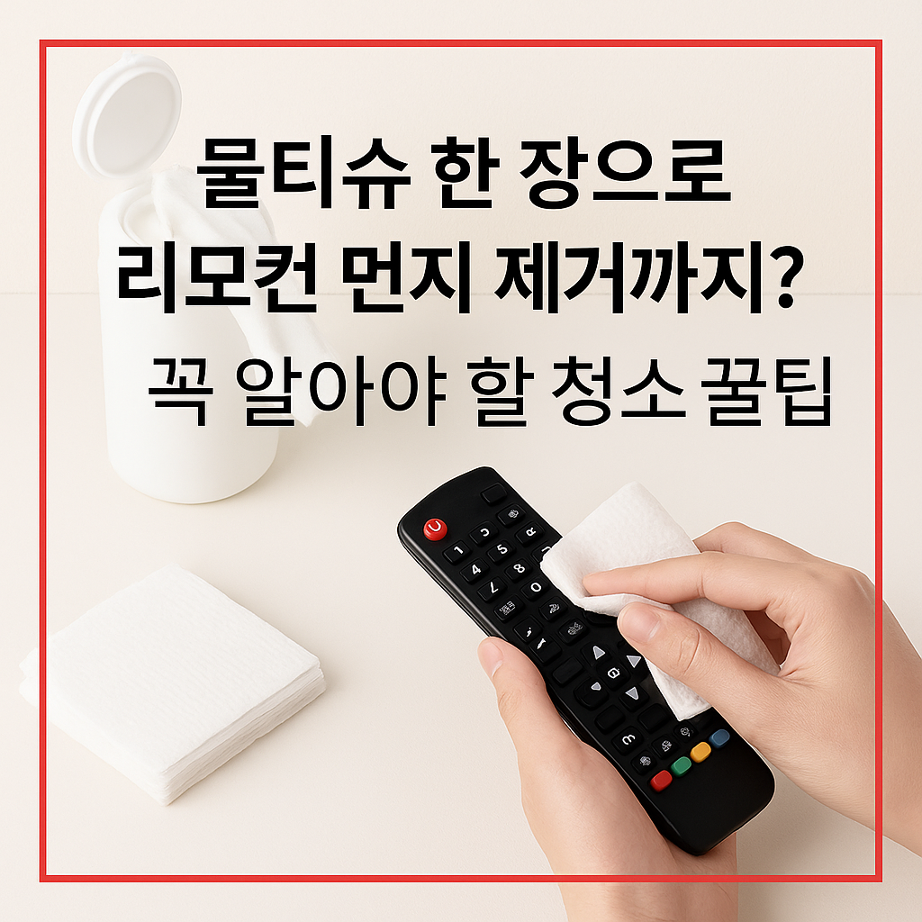 물티슈 한 장으로 리모컨 먼지 제거까지 꼭 알아야 할 청소 꿀팁