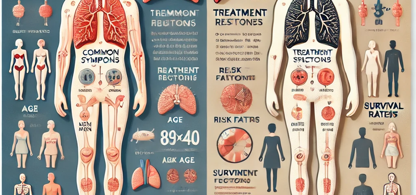 성별에 따른 폐암 증상과 치료 결과 차이 관련 이미지