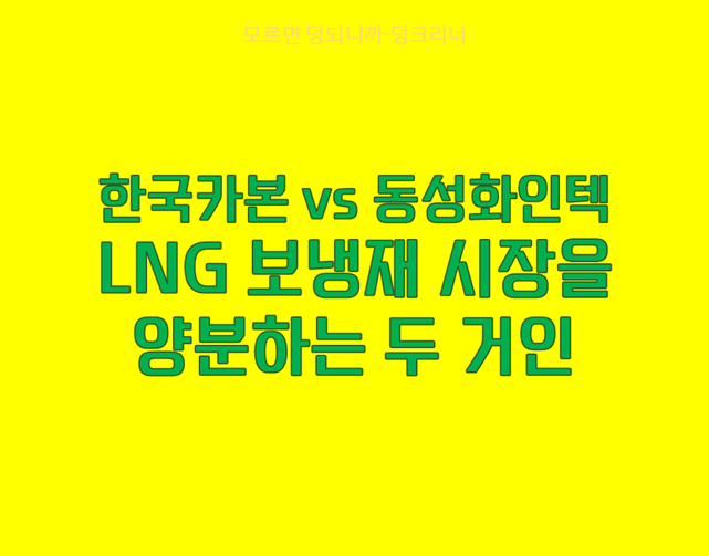 한국카본 vs 동성화인텍, LNG 보냉재 시장을 양분하는 두 거인