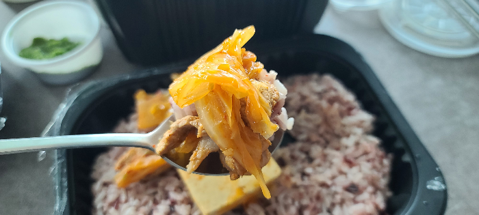 상대원 배달맛집 백채김치찌개 1인세트 포장배달 내돈내산 깔끔한포장 대접밥 돼지김치찌개 점심식사