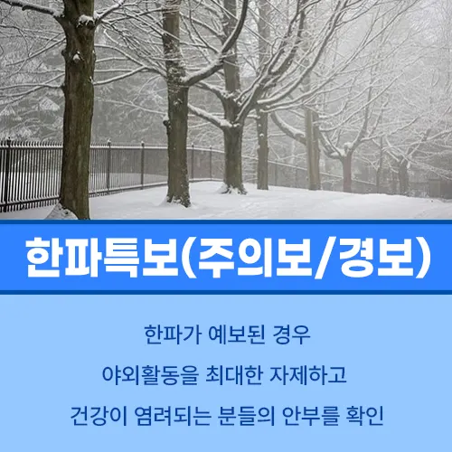 한파주의보 기준