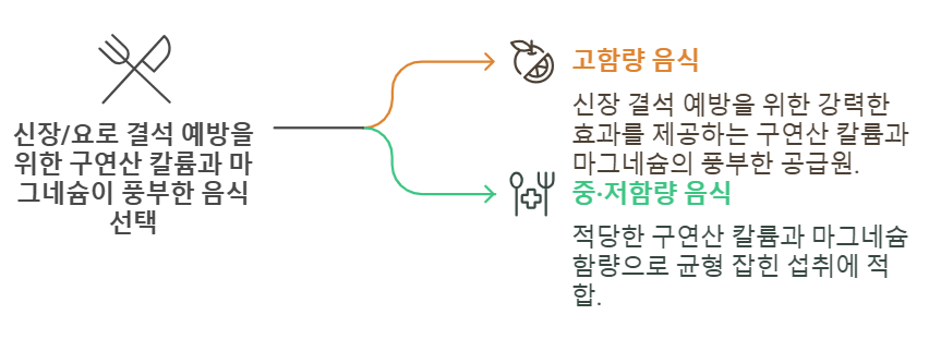 구연산 칼륨과 마그네슘 음식