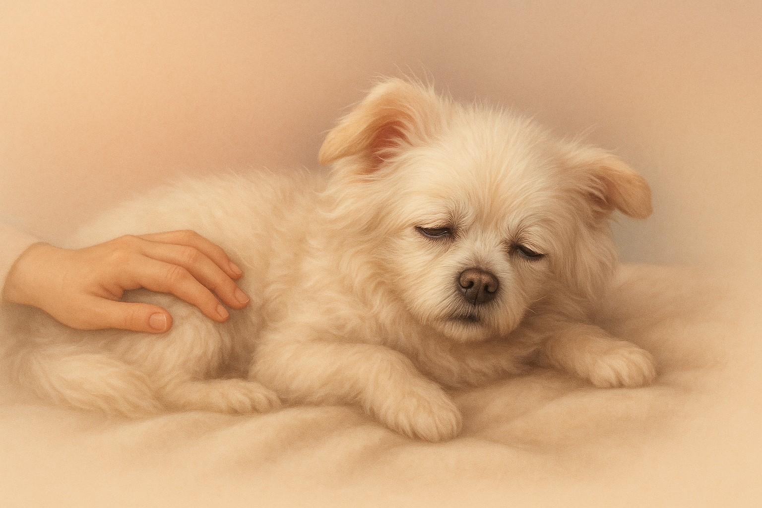 초고령기: 옆으로 기대 쉬려고 누워 있는 모습, 눈 반쯤 감김