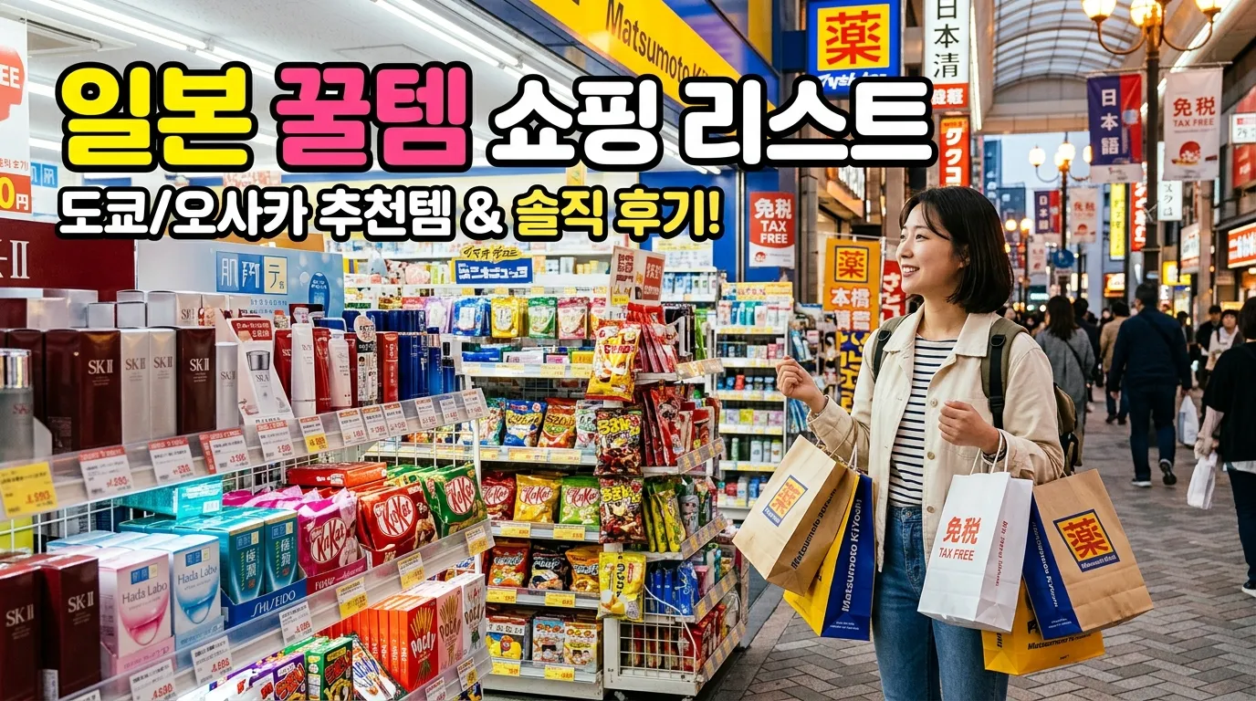 일본 현지 쇼핑에서 꼭 살 만한 아이템을 고르는 여행자