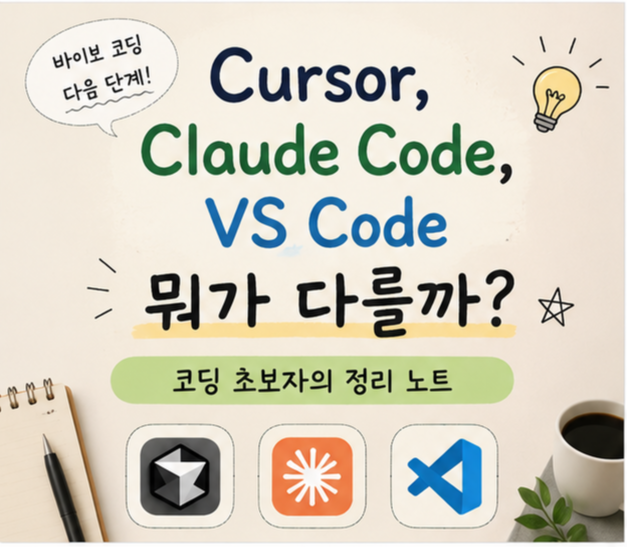 바이브 코딩 다음 단계: Cursor, Claude Code, VS Code는 무엇이 다를까