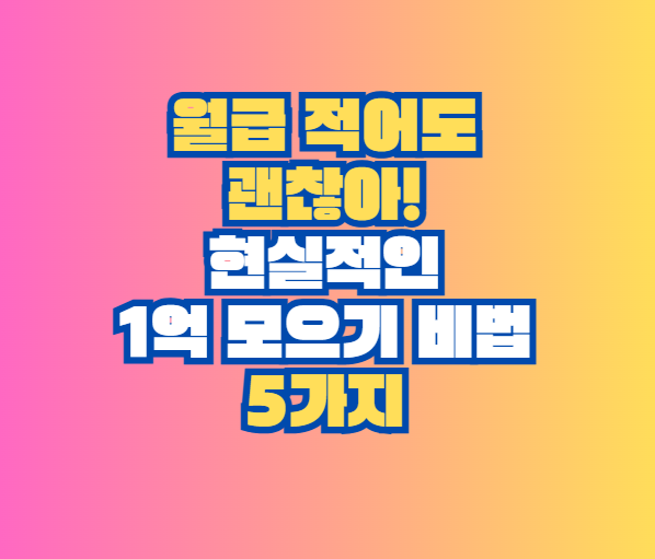 1억 모으기