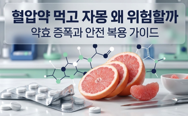 혈압약과 자몽의 위험한 만남, 몇 시간 간격 두면 안전할까?