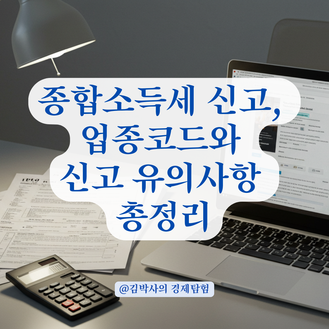 종합소득세 신고할 때 업종코드 다르게 써도 될까? 신고 시 유의사항 총정리.