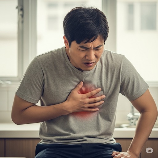 속쓰림 있는 남자