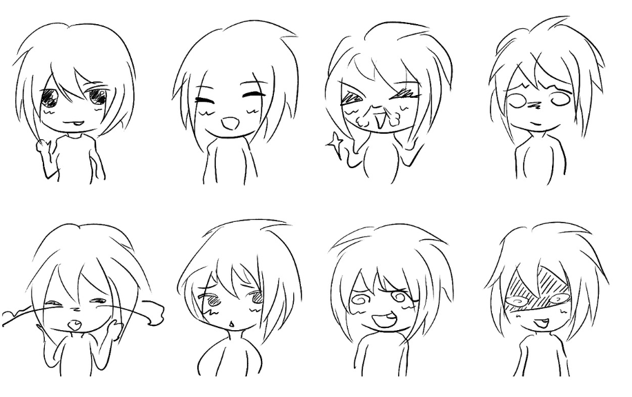 캐리커쳐 표정이미지