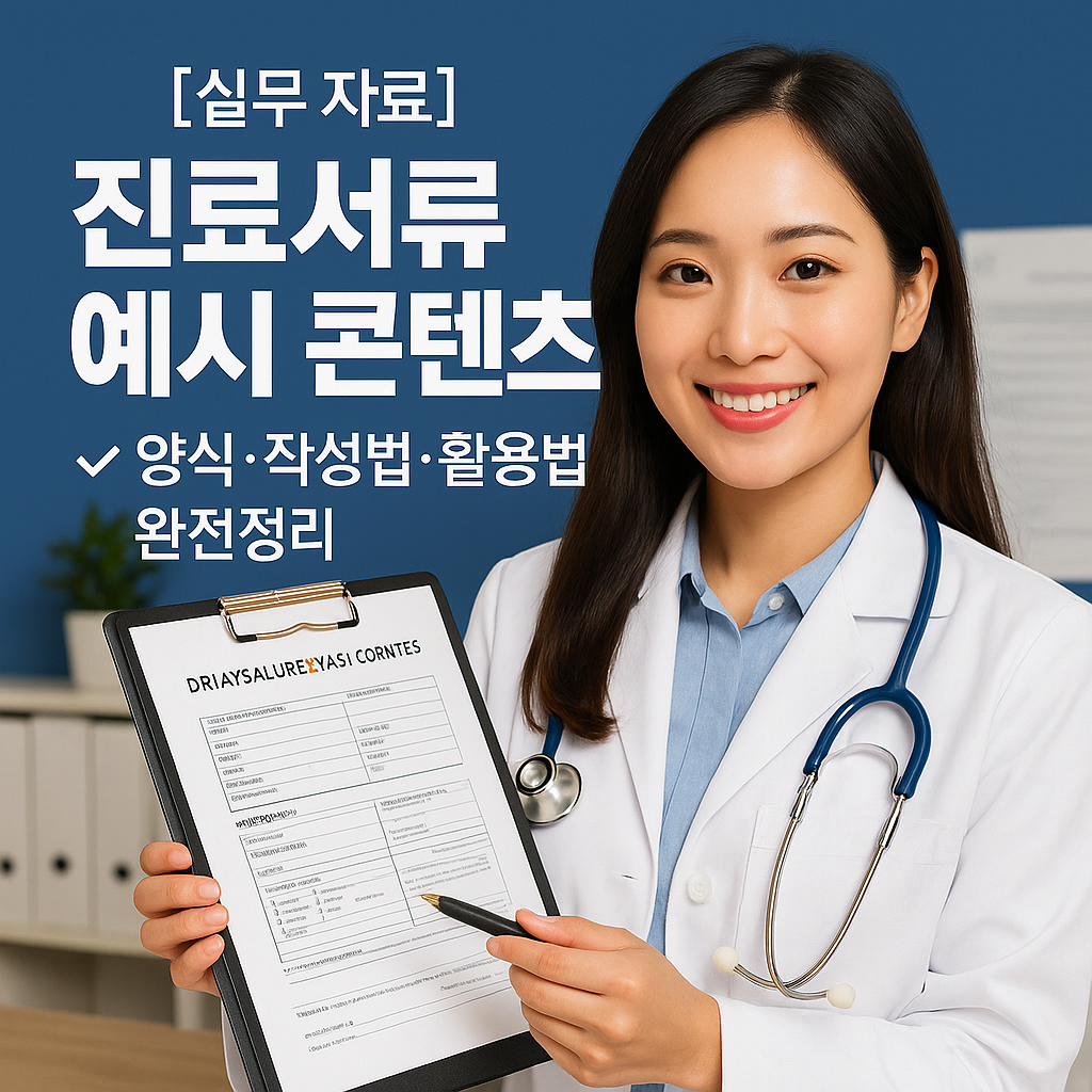 [실무 자료] 진료서류 예시 콘텐츠 ｜ 양식&middot;작성법&middot;활용법 완전정리