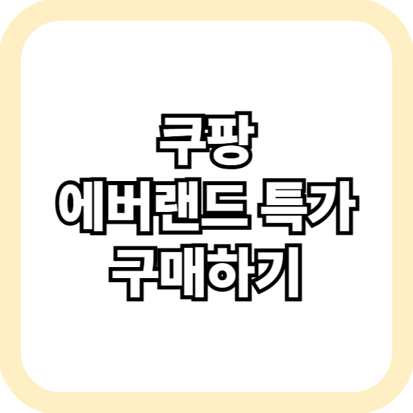 쿠팡 에버랜드 특가