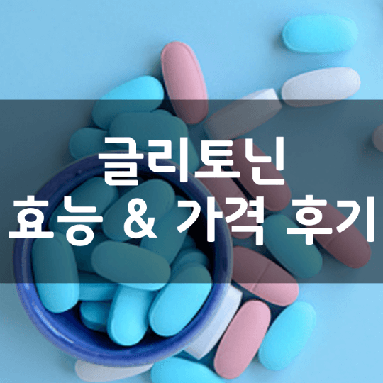 글리토닌-뜻-성분-효능-부작용-음식-복용법-가격-내돈내산-후기-총정리