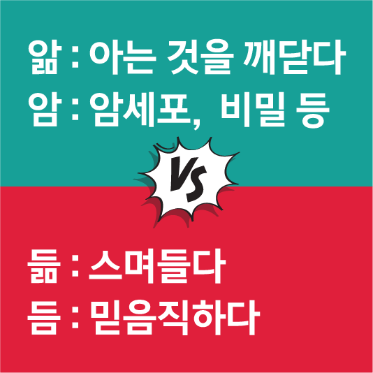앎 담 듦 듬