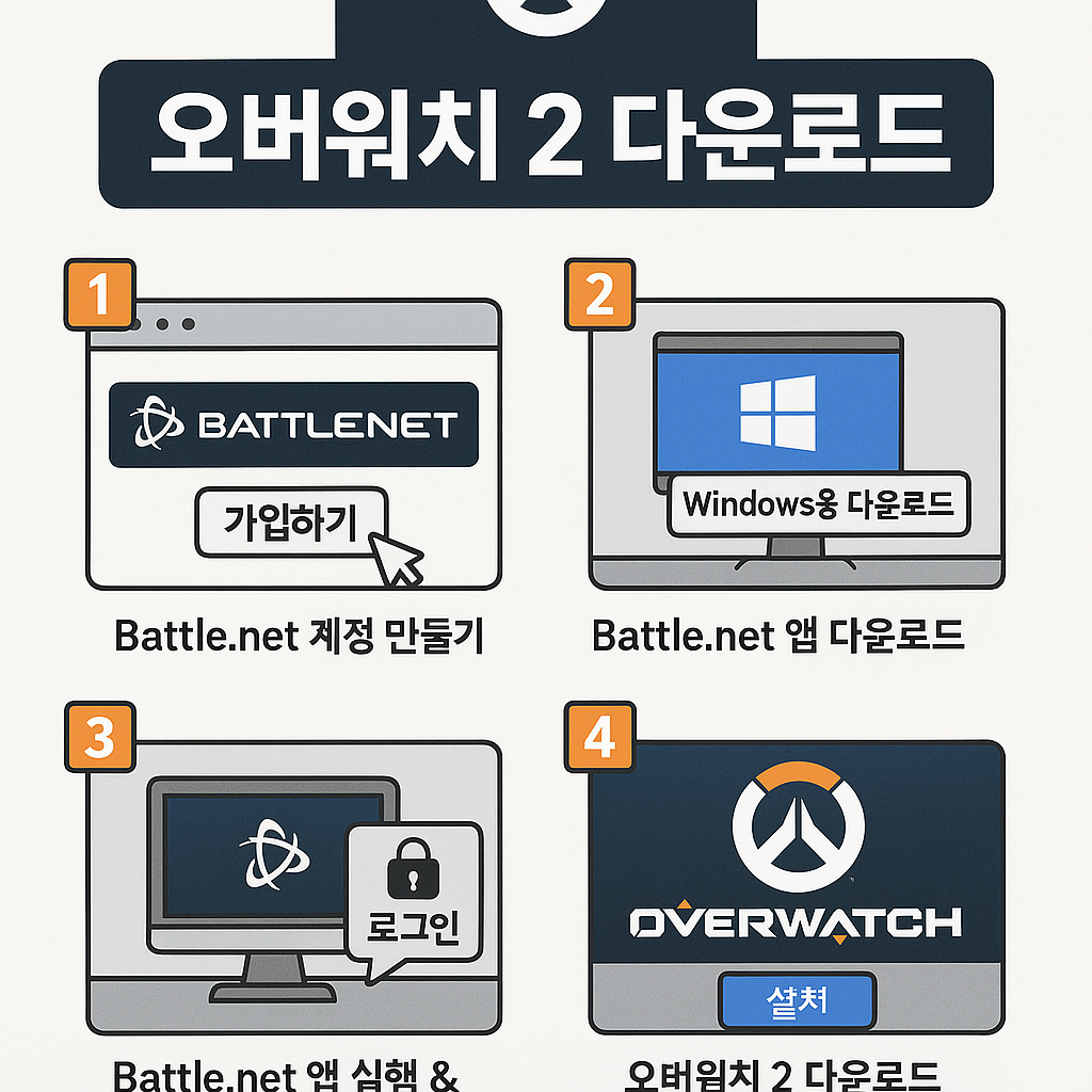 오버워치 다운방법