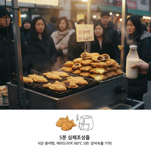 '붕세권'을 사수하라! 3천원에 2개... '금붕어빵' 시대, 팥 vs 슈크림 당신의 선택은?