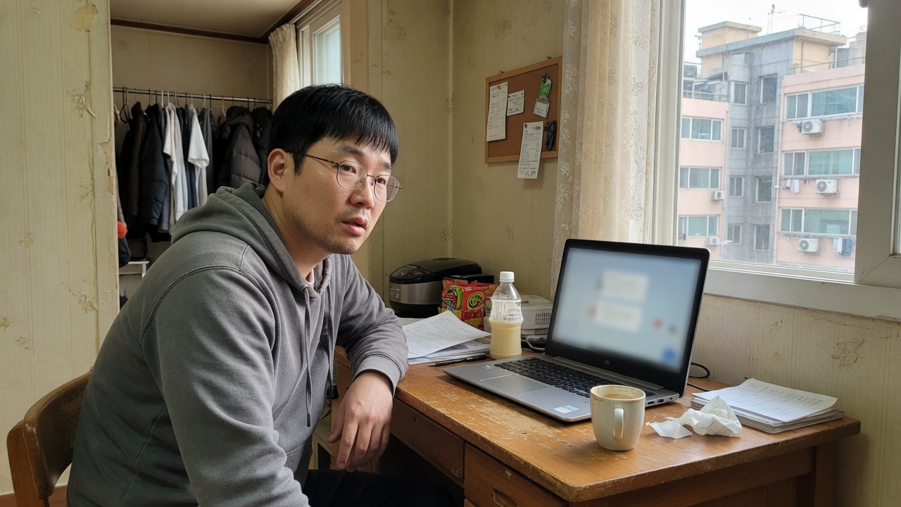 식탁 위 고지서와 봉투