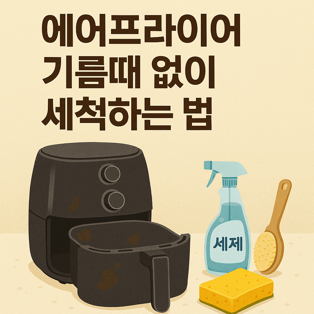 에어프라이어 기름때 없이 세척하는 법