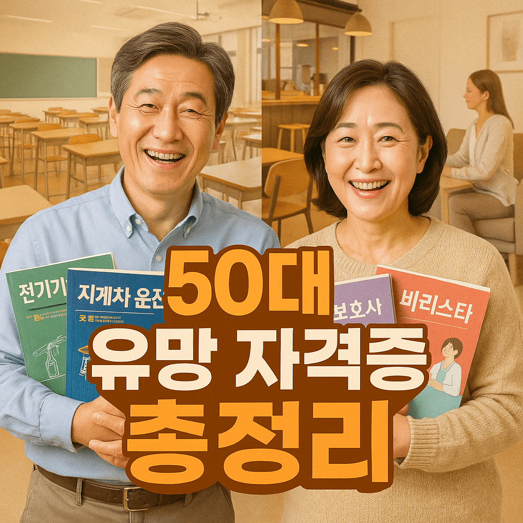 50대 자격증 추천 남성 여성 총정리