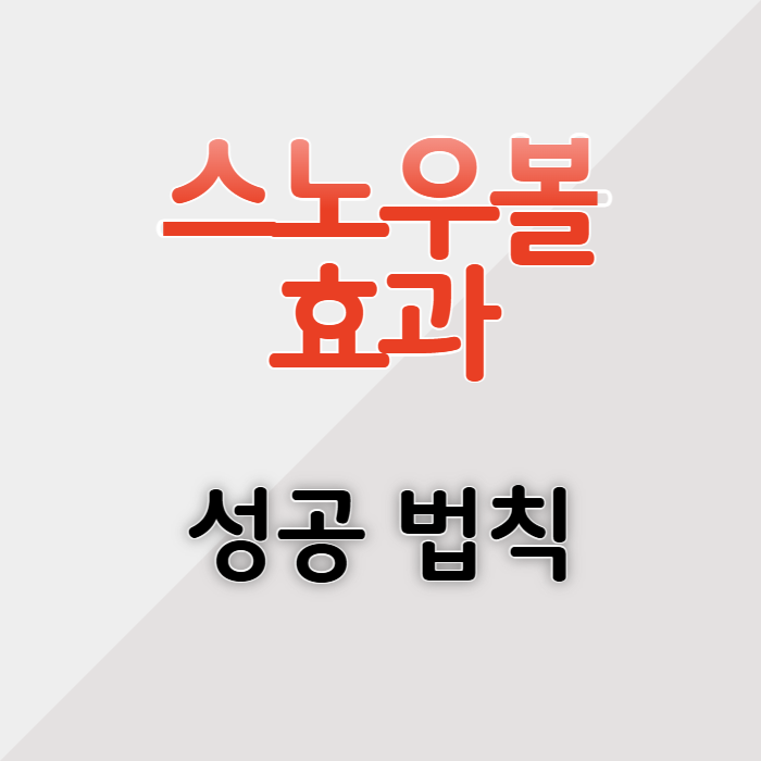 스노우볼 효과 복리 부채 기업