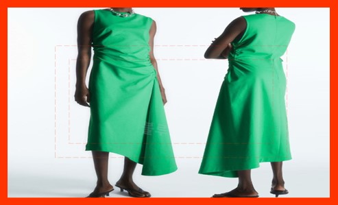 cos 플레어 미디 드레스