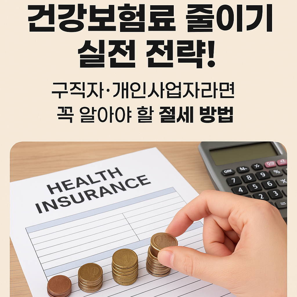 건강보험료 줄이기 실전 전략! 구직자&middot;개인사업자라면 꼭 알아야 할 절세 방법