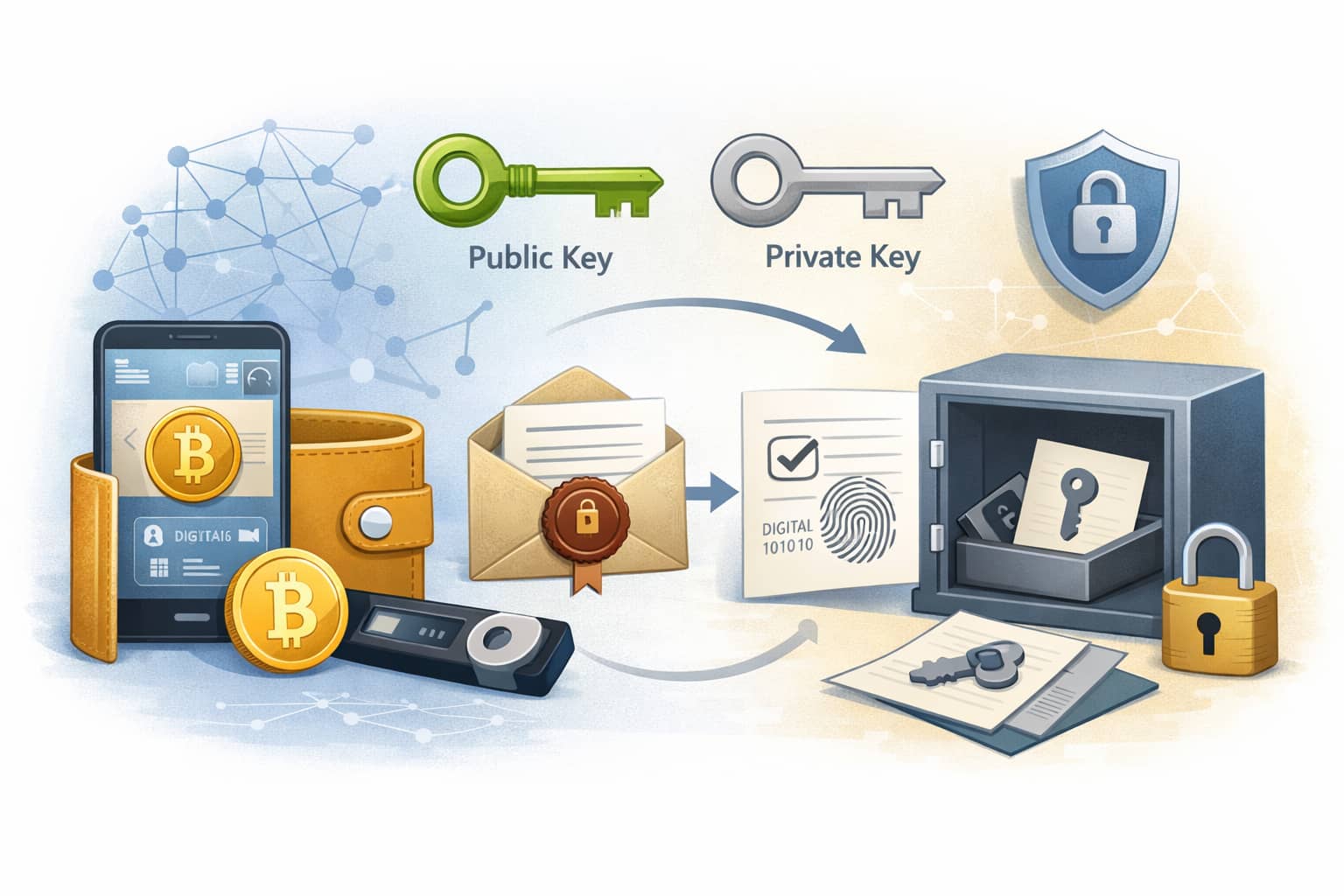 암호화폐 지갑의 진실 (공개키 암호화, 전자서명, 개인 키 관리)