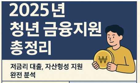 2025년 청년 금융지원 총정리 관련 사진 자료
