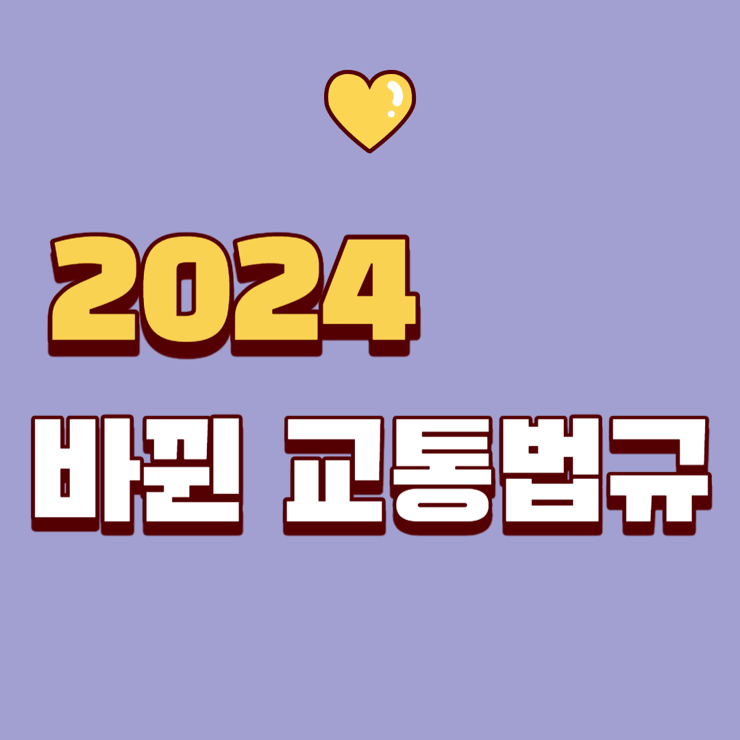 2024 바뀐 교통 정책