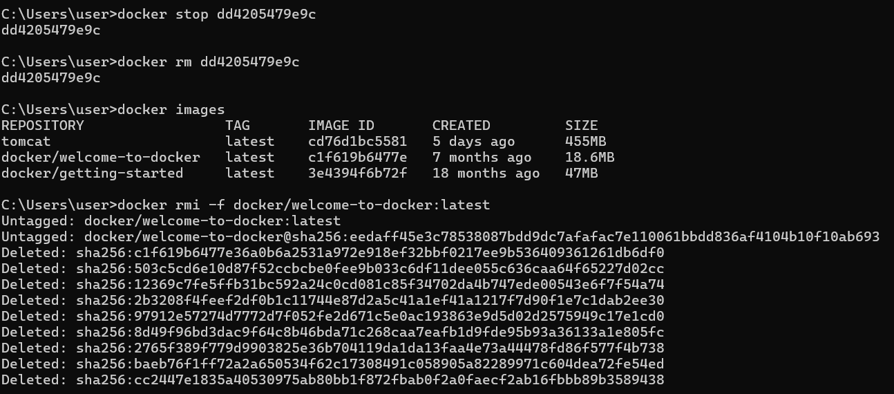 docker 이미지 지우기