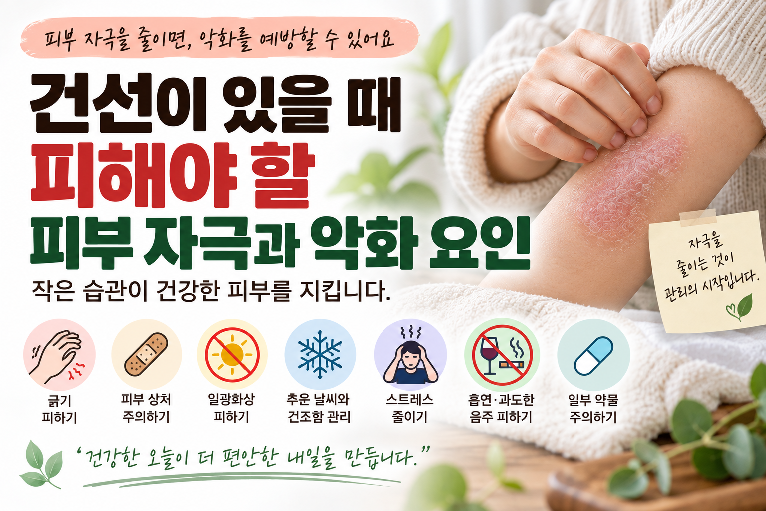 건선이 있을때 피해야할내용