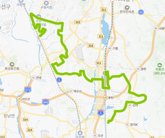 수원-화성-701A번-버스-노선-지도
