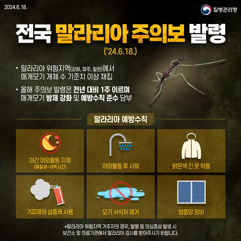 말라리아 주의! 말라리아 증상과 예방접종 정보 알아보기