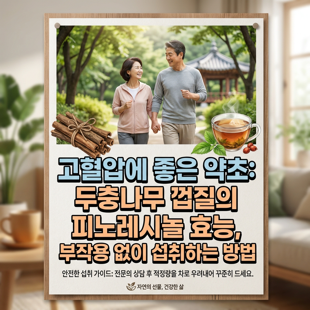 고혈압에 좋은 약초, 두충나무 껍질 피노레지놀의 효능과 부작용 없는 섭취법