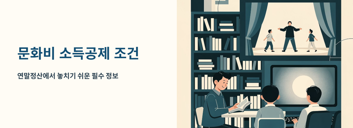 "문화비 소득공제 조건" 문구 이미지