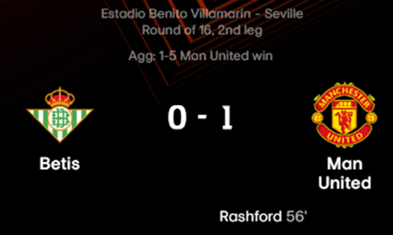 22/23 UEFA 유로파리그 16강 2차전 레알 베티스 대 맨체스터 유나이티드