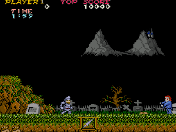 마계촌-오락실게임-시작-화면