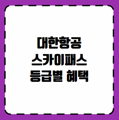 대한항공 스카이패스 등급별 혜택