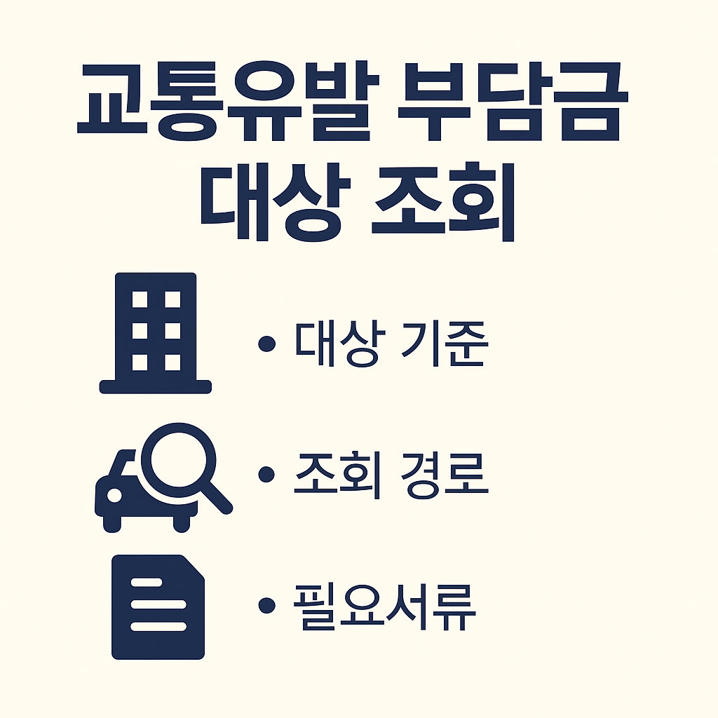 교통유발부담금 대상 3분 완벽 조회법